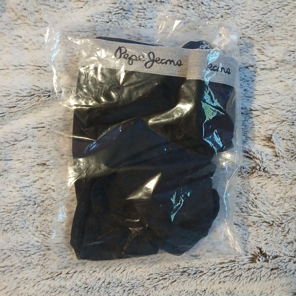 NEW   Pepe Jean Women's Bikini Panties 3 Pack SZ M NIB Black